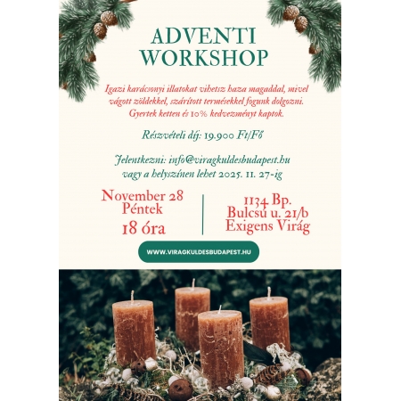 Virágküldés Budapest-Adventi Workshop